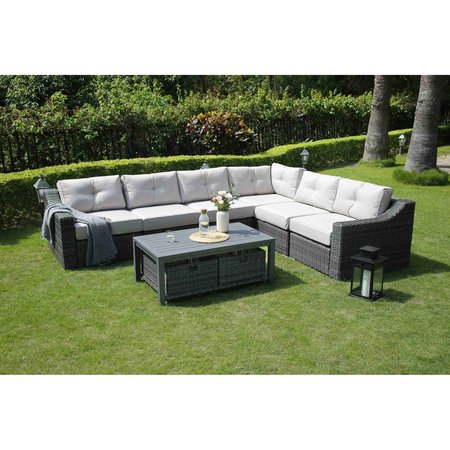 SHINERICH NORTHGATE 7pcs Wicker Modular 
Sectional Sofa Set SRFS002110 - 1